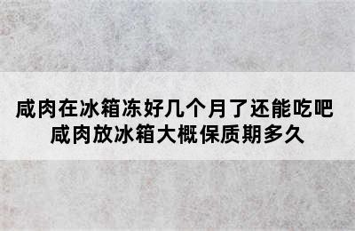 咸肉在冰箱冻好几个月了还能吃吧 咸肉放冰箱大概保质期多久